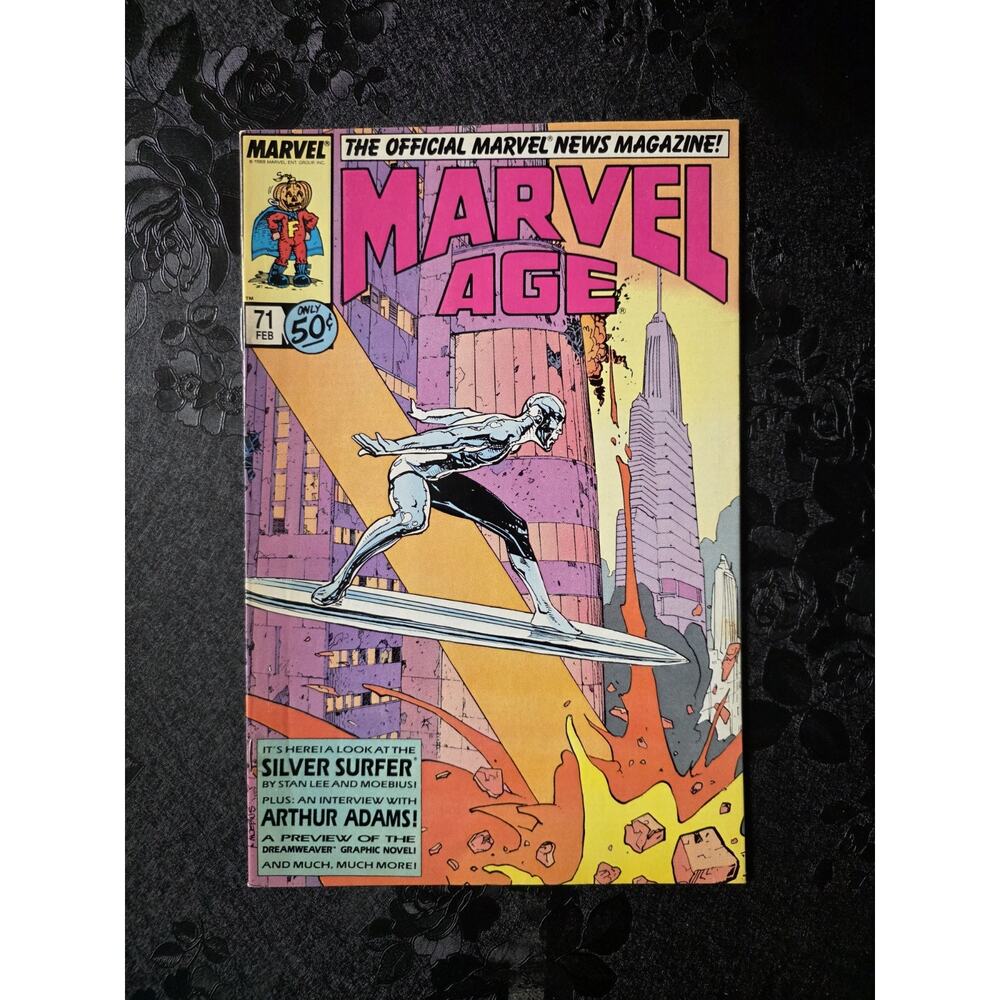Marvel Comics Official Marvel News Magazine Marvel Age #71 1988 Silver Surfer